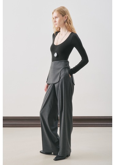 Klasik Kesim Kumaş Pantolon Antrasit Antrasit