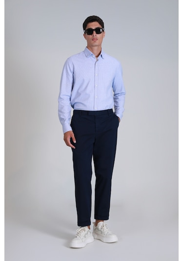 Lufian Gabrıel Spor Erkek Chino Pantolon Slim Fit Lacivert Lacivert 112190305100200 Lacivert