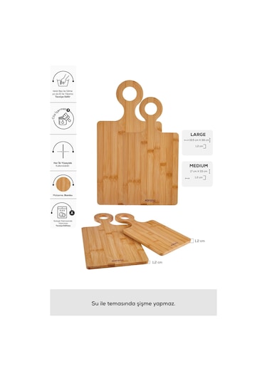 Karaca  Dara 2'li Bambu Kesme Tahtası