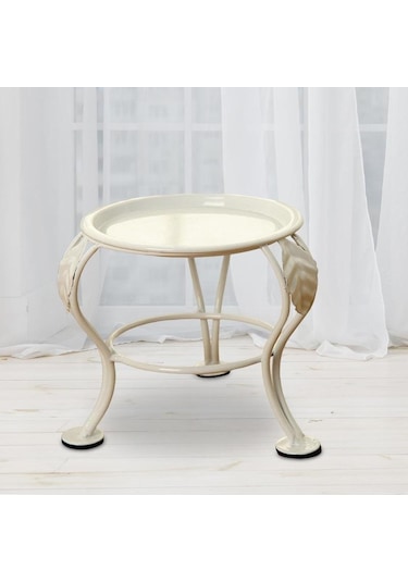 Saksı Standı Yuvarlak Destek Demir Sanat Succulents Açık Kapalı Bahçe Konteyner İçin Raf