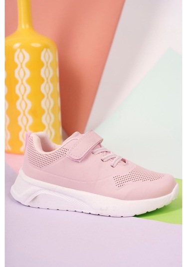 Cool Cırtlı Pudra Çocuk Spor Ayakkabı Zila Pudra