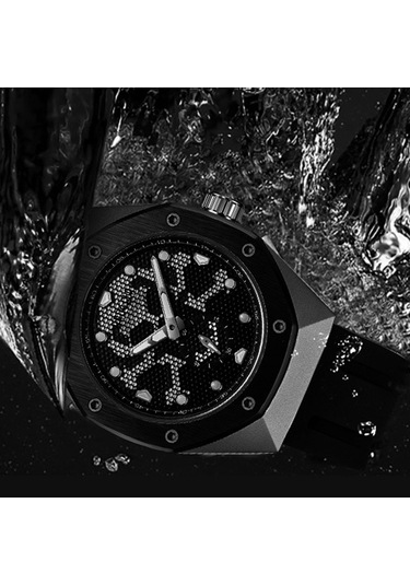 Sones Yazole 281 Çift Dijital Kadranlı Basit Retro İş Çift Kuvars Saat Büyük Siyah Tepsi Siyah Kemer