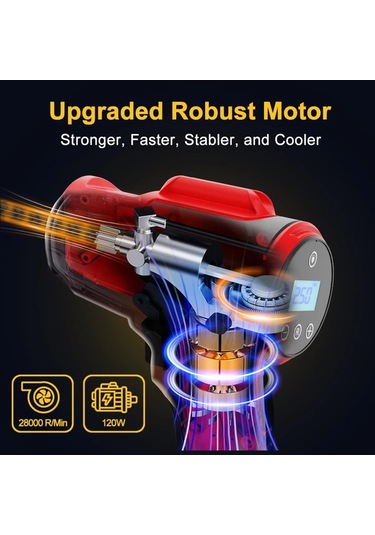 Xuweiwei Mavi 2000mah Taşınabilir Araba Motosiklet Lastik Şişirme Pompası El Tipi Akıllı Şarjlı