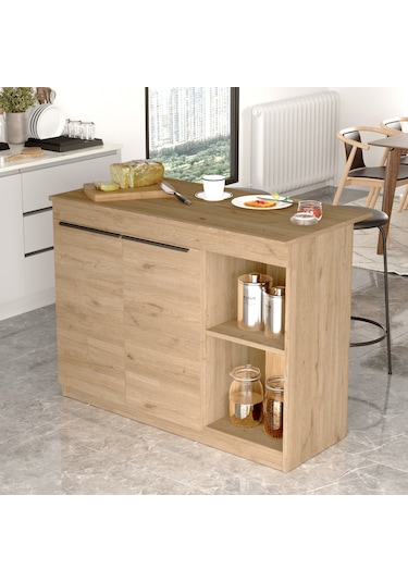 Robin Home Liva Ada Mutfak Yemek Masası Bar Masası 2 Kapaklı 120c