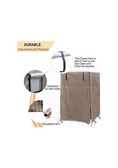 Geeroyoo Amazon Eşdeğeri Kuş Kafesi Örtüsü - Dış Mekan Kullanımı İçin Su Geçirmez, Rüzgar Koruyucu Ve Güneşten Koruyucu, Siyah