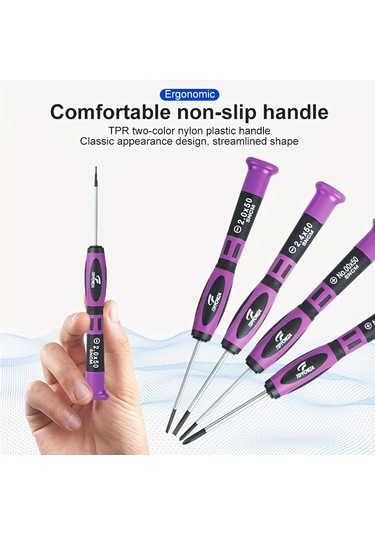 Honeybeeshop Topforza 7 Parça Hassas Tornavida Seti Saat Elektronik Bilgisayar Tamiri İçin Manyetik Phillips Oluklu Başlıklar