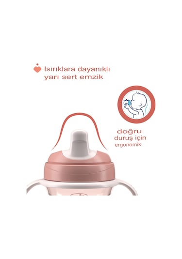 Chicco Yumuşak Uçlu Geçiş Bardağı Kız Pembe Pembe