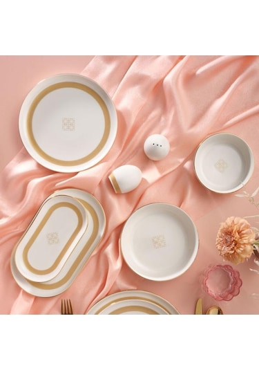 Güral Porselen Bilbao 30 Parça 6 Kişik Yemek Takımı - 5982 Krem