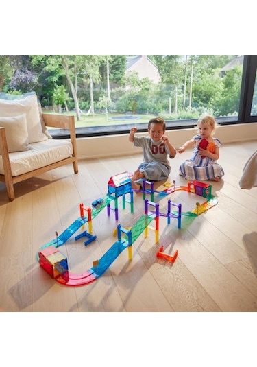 Cleverclixx Race Track Manyetik Bloklar, Intense 65 Parça