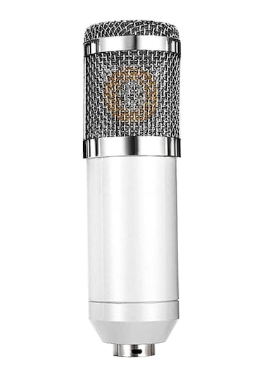 Fortunelane Profesyonel Kondenser Mikrofon - Yüksek Çözünürlüklü Ses, Beyaz, Bilgisayar, Ktv, Stüdyo İçin