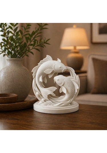 Feng Shui Yin Yang Balık Figürü Uyum Bolluk Ve Enerji Dengesi Dekor Objesi