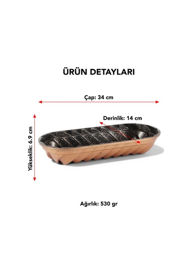 Serenk Fun Cooking Baton Alüminyum Döküm Granit Kaplama Kek Kalıb