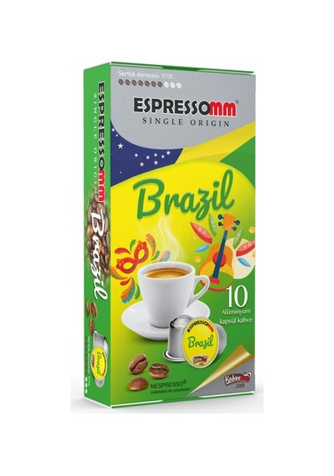 Espressomm® Single Origin Brazil Alüminyum Kapsül Kahve (10 Adet)