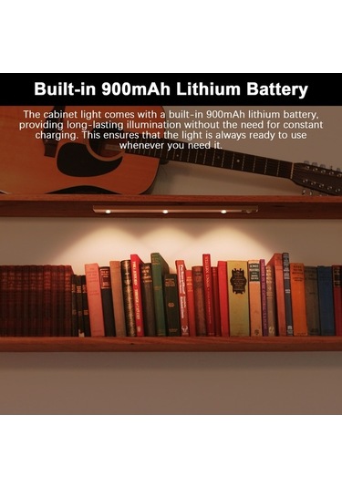 Fortunelane 40cm Gümüş Vücut Algılama Lambası - 3 Renk, 3 Parlaklık, Sürekli/algılama Modu, 900mah Pil, Mıknatıslı Montaj, Dolap Gümüş