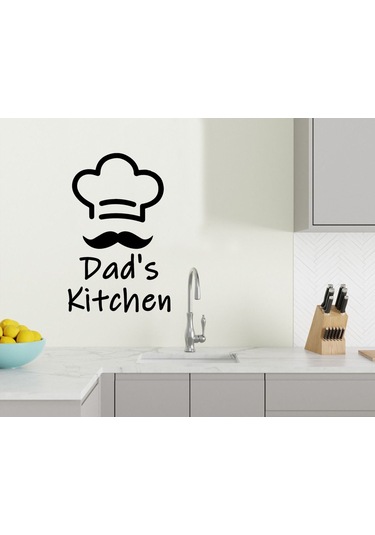 Bk Home Dad'S Kitchen Tasarımlı Duvar Sticker-1