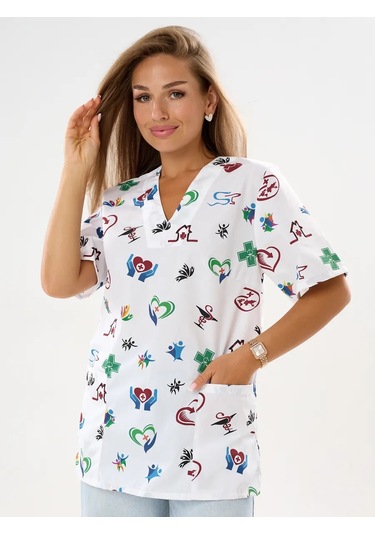 Nairimed Kadın Tıbbi Gömlek 371630337 Beyaz