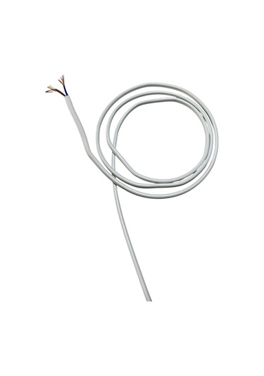 Aydınlatma Elektrik Kablosu Yassı Kablo 2 0,50 Ttr Balık Sırtı Tip Tam Bakır Beyaz 3 Metre