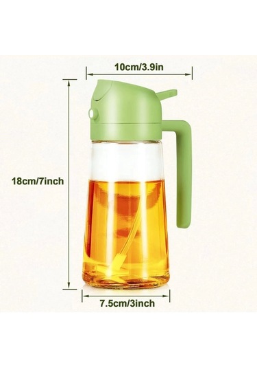 2si 1arada Yağ Dökücü Ve Spreyli Yağdanlık Cam Yağ Püskürtücü