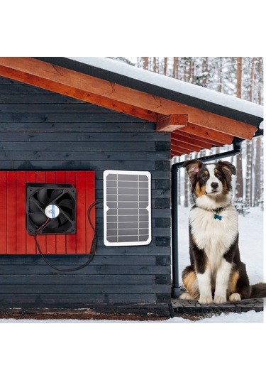 Padalink Güneş Enerjili 6w 5v Soğutma Fanı, Pet Köşkleri Ve Seralar İçin Hava Akışı Sağlayıcı, Dc5521 Ve Usb Portlu, Kolay Kurulum