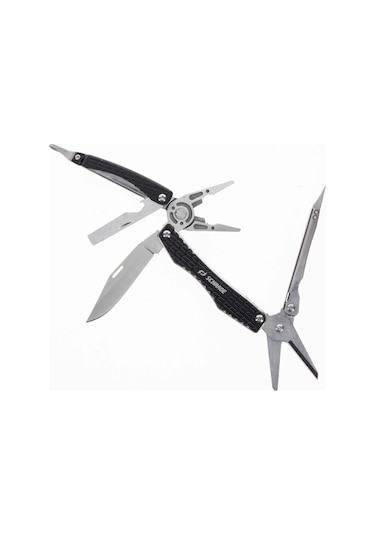 Schrade Kamp Clench Çok Amaçlı El Aracı 9 Fonksiyonlu Paslanmaz Katlanır Multitool 1182532 Siyah