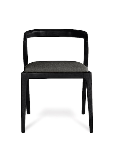 Akrep Antrasit Kumaş Siyah Ahşap Sandalye