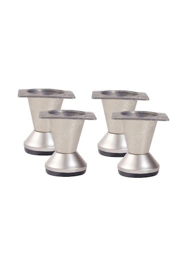 Adilon.İst Konik Ayak Saten 5 Cm 4 Adet (Dolap,Mobilya,Puf Ayağı )(Vidaları