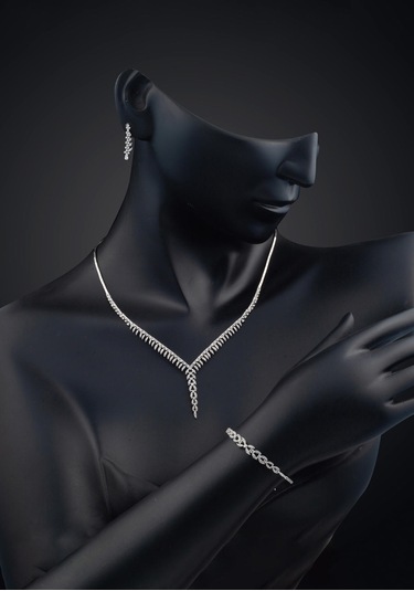 Bilezikci Elizabeth 14 Ayar Beyaz Altın Düğün Seti