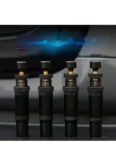 Xuweiwei Lunaverve Ayarlanabilir Lastik Deflatoru 10 30 Psı Otomatik Durma 4 Adet Off Road Kamyon Jeep Motosiklet 4x4 Aksesuarlari Siyah