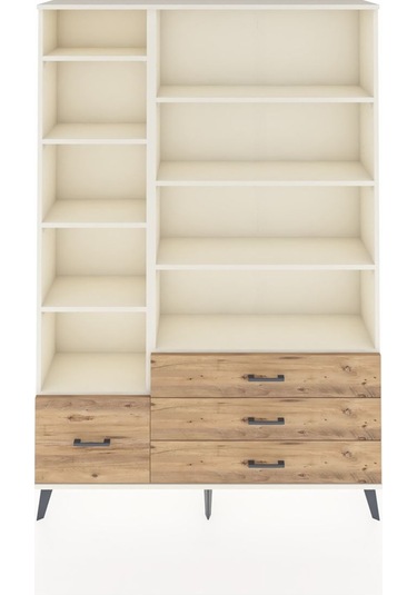 Arges Dolap 9 Raflı 4 Çekmeceli 132x30x195 Aytaşı-aytaşı/çam Aytaşı