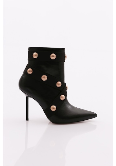 Dgn 8015 Kadin Topuklu Bot 8015-2446-R1534 Siyah