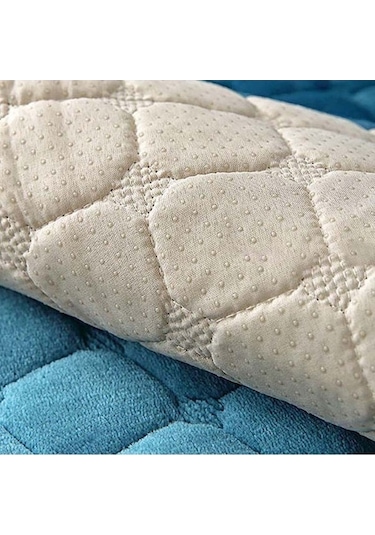 Geeksen Koyu Mavi Flannel Kumaş Yıllık Kıllı Kalın Modern Koltuk Yastık Kılıfı 45x45 Cm Lacivert