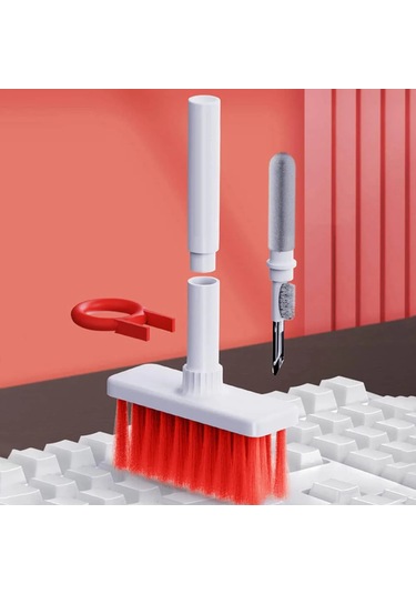 5 Fonksiyonlu Çok Amaçlı Teknolojik Cihaz Temizlik Fırçası Seti Klavye, Kulaklık, Telefon, Kamera Temizleme Aracı 1