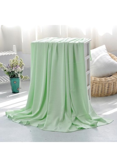 Gri Yaz Buz Battaniyesi Yumuşak Doğal Bambu Elyaf Nefes Alabilir Isı Emme Vücut Sıcaklığını Düzenleyen S