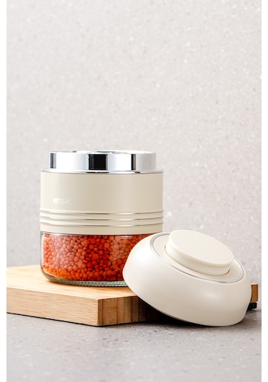 Emsan Moko 420 Ml Saklama Kavanozu Ekru