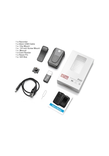 Sones 870b 1080p Taşınabilir Çok İşlevli Giyilebilir Kamera Siyah Siyah