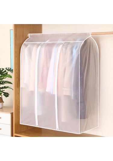 Gajeena Büyük Boy Askılı Giysi Koruma Kılıfı - Şeffaf, Fermuarlı, Toz Ve Nem Geçirmez Şeffaf
