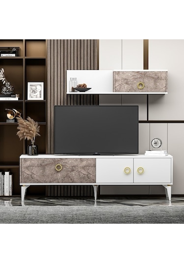 Tv Ünitesi Zerda Gordion Beyaz 180 Cm