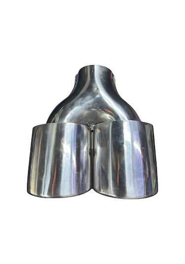 Krom 2 Li Elips Model 90mm Egzoz Ucu