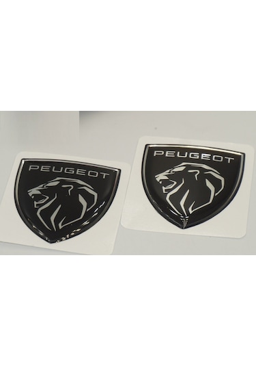 Peugeot Logo Yeni Arma 3D Oto Damla Silikon Sticker Yapıştırma
