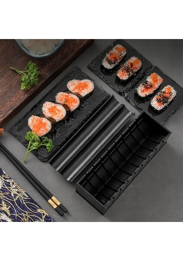 Novahub 10 Parçalı Sushi Seti - Renkli, Kolay Hazırlık, Çeşitli Şekiller Çok Renkli