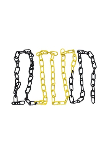 Mfk 8 Mm 1 Metre Sarı Siyah Plastik Tafik/Park Zincir