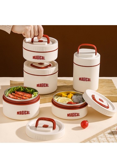 Gıda Tutmak Için Taşınabilir Paslanmaz Çelik Termal Yemek Kabı Yalıtım Termos Kutusu Sı Ofis Çocuklar Bento Suluk, Matara 42203078