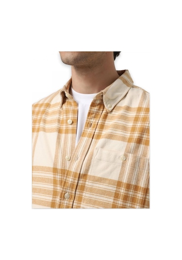 Timberland Tb0a6v4x Midweight Flannel Check Gömlek Sarı Erkek Gömlek Sarı