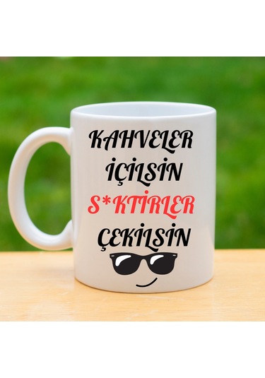 Kahveler İçilsin Temalı Mod Porselen Kupa