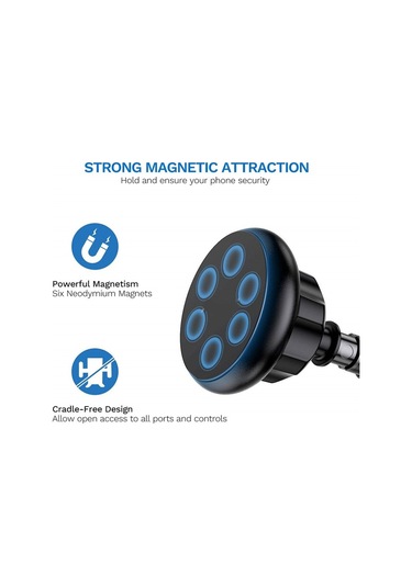 Evrensel Güçlü Manyetik Cazibe Araç Telefonu Montajı İphone Uyumlu Samsung Uyumlu Huawei Vb İçin Ayarlanabilir Manyetik Montaj Araç Tutucu