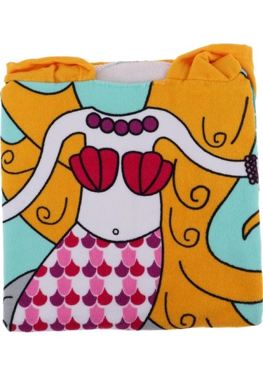 Suntek Çocuklar Sörf Plaj Kapüşonlu Panço Değişen Bornoz