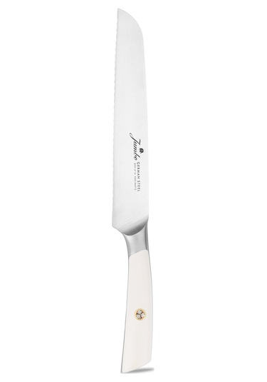 Jumbo Katana Standlı 6 Parça Beyaz Bıçak Seti Şeffaf