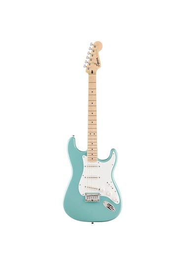 Squier Sonic Limited Edition Stratocaster Hard Tail Akçaağaç Klavye Tropical Turquoise Elektro Gitar Yeşil