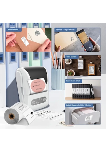 Mpia P1 Etiket Yazıcısı Termal Kablosuz Eleph-label App Android İos