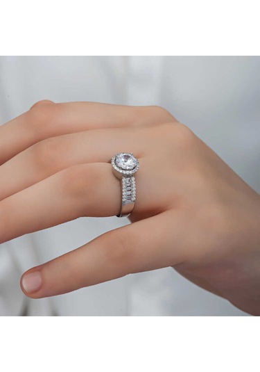 Casera's Gümüş Tek Taş Kadın Yüzük Csr2185335 Gümüş